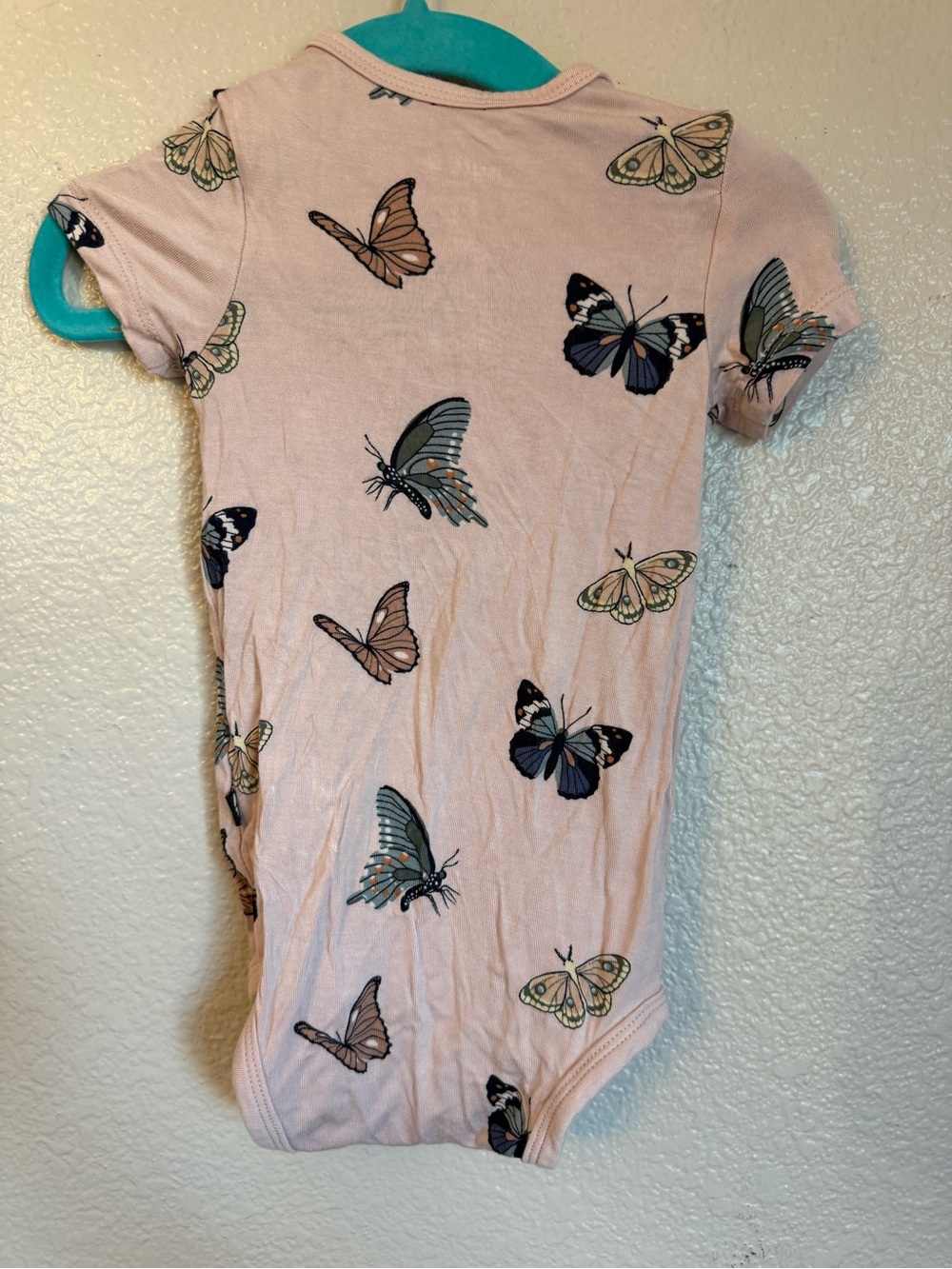Kyte BABY Pink Butterfly Short Sleeve Bodysuit - Picture 4 of 4